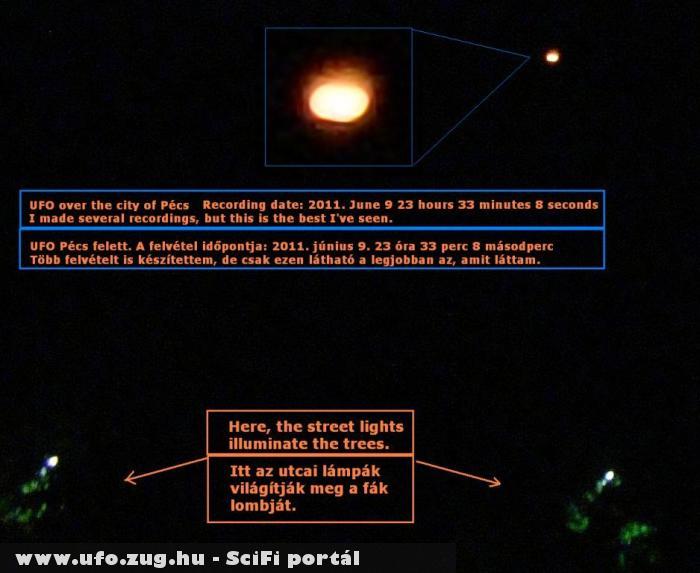 Éjszakai UFO Pécs felett