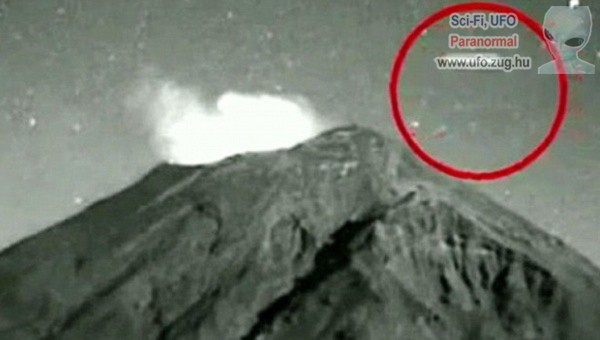 Különös tárgy lebeg a vulkán felett